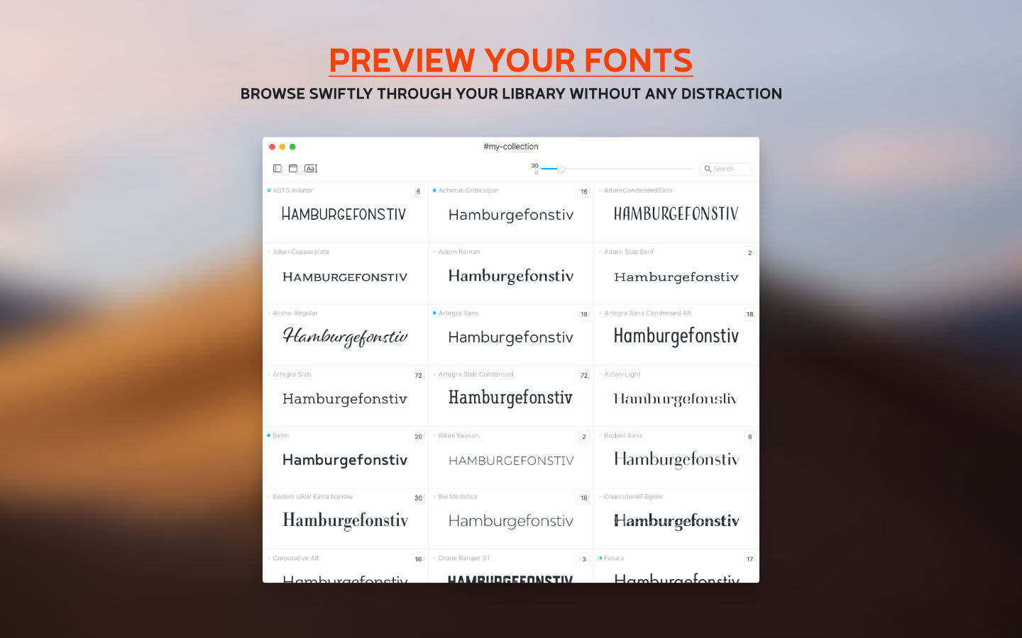 typeface-mac Typeface – Trình quản lý fonts chuyên nghiệp