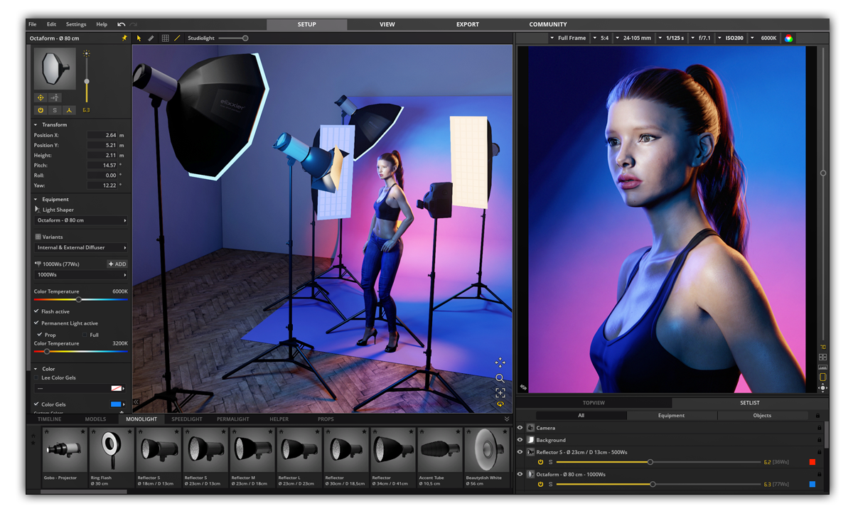 Set.a.light 3D STUDIO – Phần mềm giả lập Studio