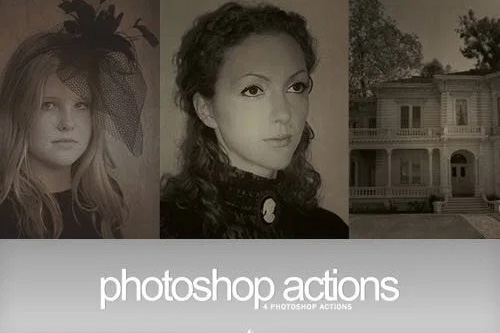 9 Vintage Effects Photoshop Actions – Action phong cách Vintage