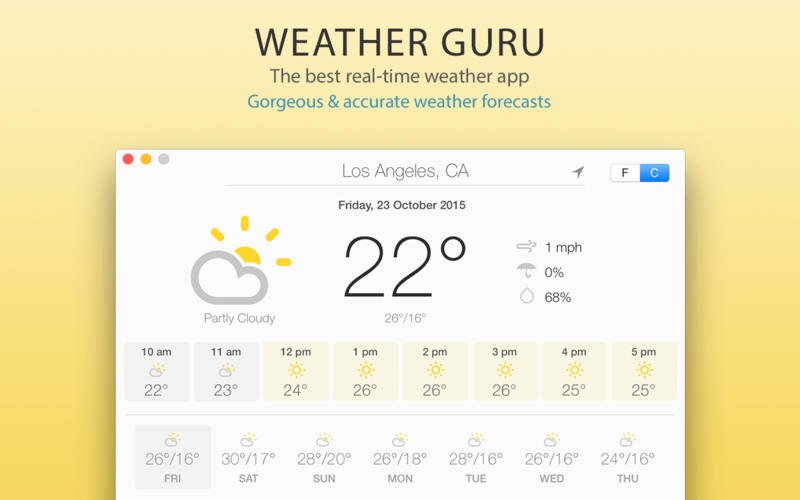 weather-guru Weather Guru – Xem thời tiết trên Mac