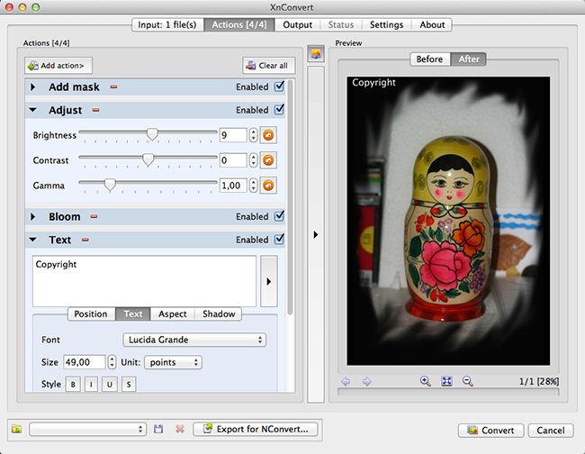 XnConvert – Chuyển đổi định dạng, kích thước ảnh hàng loạt